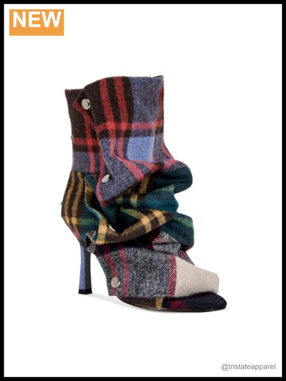 RKQ Women's Open Toe Slouchy Stiletto High Heel Ankle Boots